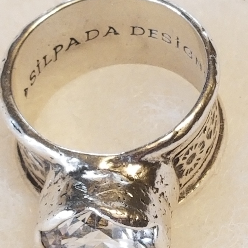 Silpada Sterling Silver & Zirconia Queen for A Day Ring - Picture 14 of 14